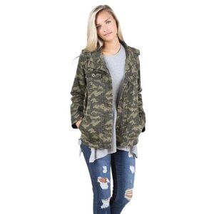 Altar’d State Green Camo Print Utility Jacket